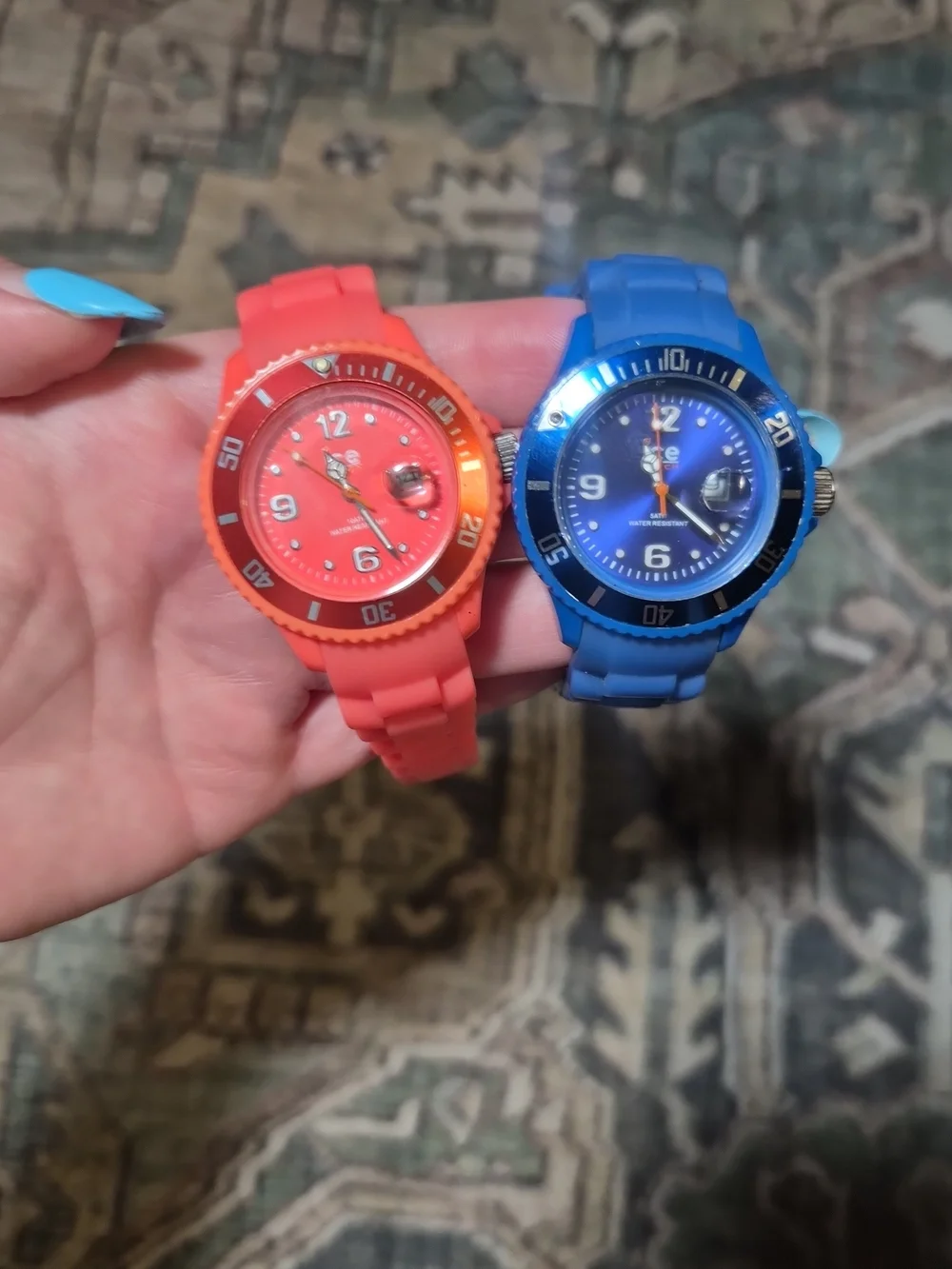 Ice Watch Bundle Duo Set Silicone Band Coral Pink Blue Summer Spring Outdoor ✨️